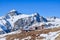 Scenic view of the Dombay mountain ski resort at winter