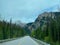 The scenic view while driving through Yoho National Park in Canada