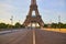 Scenic view of Eiffel tower over Iena bridge