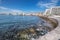 Scenic view of El Medano shoreline, in Tenerife, Canary island, Spain.