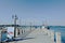 Scenic view of the embankment with pleasure ships and yachts. Adriatic coast