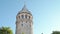 Scenic view of famous Galata Tower in Istanbul at sunny day