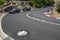 Scenic view with the famous hairpin bend of motor race asphalt on Monaco Grand Prix street circuit