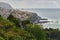 Scenic view of fishing village Seixal with its lava pools on Madeira island