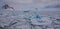 Scenic view of floating blocks of ice and glaciers at Svalbard, Norway