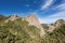 Scenic view of forest and mountains lanscape in La gomera, Canary islands, Spain.