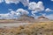 Scenic view of the formation known as The Teepes, in the Petrified Desert National Park, in the State of Arizona