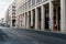 Scenic view of Friedrichstrasse in Berlin with luxury stores along the colonnade