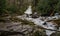 Scenic View of the Frozen Cascade Falls from Little Stony Creek