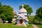Scenic view of Greek Catholic wooden church of the Resurrection of Christ, Derenivka, Ternopil region, Ukraine