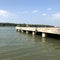 Scenic view of harbor against sky