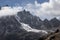 Scenic view of Himalaya range at gokyo ri mountain peak near gokyo lake during Everest base camp trekking in nepal