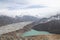Scenic view of Himalaya range at gokyo ri mountain peak near gokyo lake during Everest base camp trekking in nepal