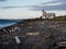 Scenic view of historic Point Wilson Lighthouse in Fort Worden - Port Townsend, WA