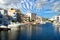 Scenic view of the houses and hotels on the shores of canal in Empuriabrava