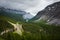 Scenic view of Icefields Parkway and Cirrus Mountain in Canada