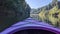 Scenic view of a kayak in a tranquil lake reflecting greenery in North Georgia, USA