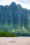 Scenic view of Kualoa Ridge, Hawaii from Walahole