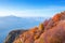 Scenic view of Lake Como from the Belvedere of Parco Valentino in autumn sunny day.