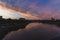 Scenic view of a lake in a park during sunset in Wilmington, Delaware