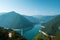 Scenic view on Lake Piva in Montenegro