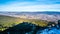 Scenic view of Liberec and surrounding mountains on sunny winter day. Lookout from Jested Mountain, Czech Republic