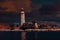 Scenic view of the lighthouse Agios Sosti in Aitoliko, Greece