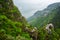 Scenic view of Lushan national park mountain in China with the c