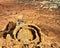 Scenic view of Masada mount in Judean desert near Dead Sea, Israel