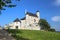 Scenic view of the medieval castle in Bobolice village. Poland