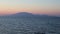 Scenic view of Mediterranean sea and beautiful Zakynthos mountains in distance at sunrise, Greece