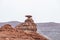 Scenic view of the Mexican Hat rock in Utah, USA
