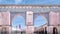 Scenic view of Moroccan building adorned with intricate ornaments in Meknes, Morocco