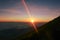 Scenic View Of Mountain againts sky during sunrise