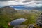 Scenic view from mountain peak in Scottish highlands