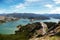 Scenic view of a mountainous landscape and a river in Riano, Leon Spain