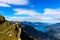 Scenic View of mountains (Niesen) and lake Thun (Thunersee