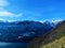 Scenic view of mountains rising above Bohinj lake