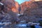 Scenic view of mountains in Zion national park, Springdale,