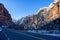 Scenic view of mountains in Zion national park, Springdale,