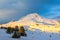 Scenic view of Mt. Hood   National Forest when sunset.Portland,Oregon,usa