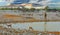 Scenic View at okaukeujo waterhole in Etosha National Park,