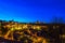 Scenic view of old part of Luxembourg city, Grund, at night