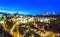 Scenic view of old part of Luxembourg city, Grund, at night