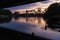 Scenic view of the old rotating bridge in Matanzas, Cuba during sunset