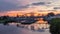 Scenic view of the old rotating bridge in Matanzas, Cuba during sunset