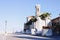 Scenic view of old town Piran with beautiful lighthouse against the sunrise sky and Adriatic sea