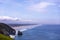 Scenic view of a Oregon coast. Distant view at Cox Rock and Heceta beach