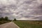 Scenic view on overcast clouds over high speed road leading through in Istria, Croatia, Europe / Beautiful natural environment.