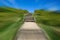 Scenic view of the pathway in motion blur